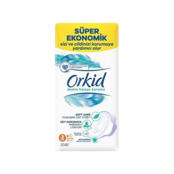 Orkid Süper Ekonomik  Hijyenik Ped Hassas Ciltler İçin Normal 20'li