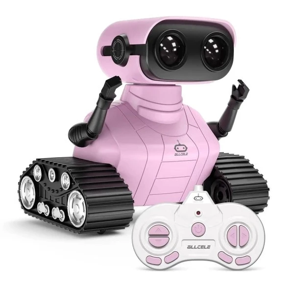ALLCELE Müzikli ve LED'li Uzaktan Kumandalı Robot Lila Standard