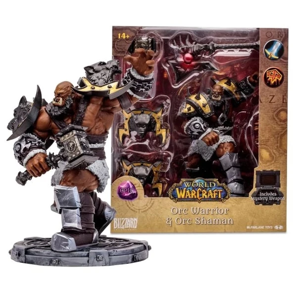 McFarlane - World of Warcraft - Orc: Shaman/Warrior Figürü (Epic) Classic