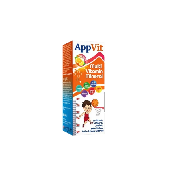 AppVit Multivitamin ve Mineral İçeren 150 ml Şurup