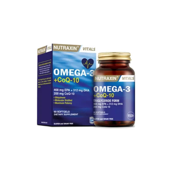 Nutraxin Omega 3 + CoQ-10 60 Yumuşak Kapsül