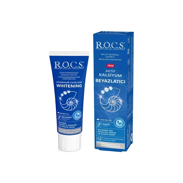 R.O.C.S. Aktif Kalsiyum Beyazlatıcı Diş Macunu 75 ml