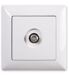 GÜNSAN VISAGE BEYAZ TEKLİ UYDU PRİZİ (F.KON.) (MKZ)