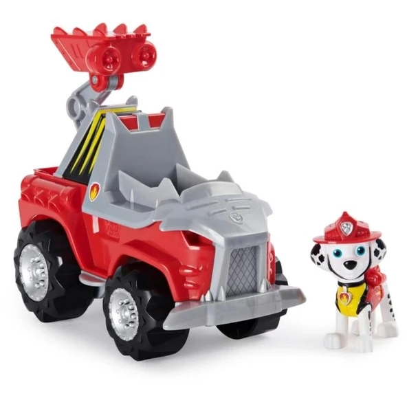 Paw Patrol, Dinozor Figürlü Rev Up Aracı Dino Marshall Vehicle