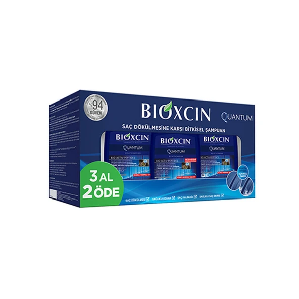 Bioxcin Quantum 3 al 2 öde Saç Dökülmesine Karşı Kuru/Normal Saçlar İçin Bitkisel Şampuan