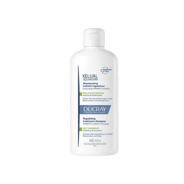 Ducray Kelual Squanorm Yağlı Saçlar İçin Arındırıcı Etkili Kepek Şampuanı 400 ml