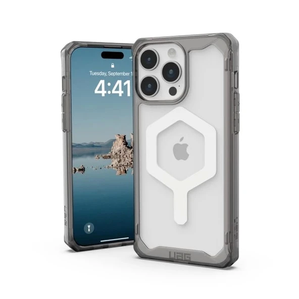 UAG Plyo MagSafe iPhone 15 Pro Max Kılıfı Plyo - Ash/White