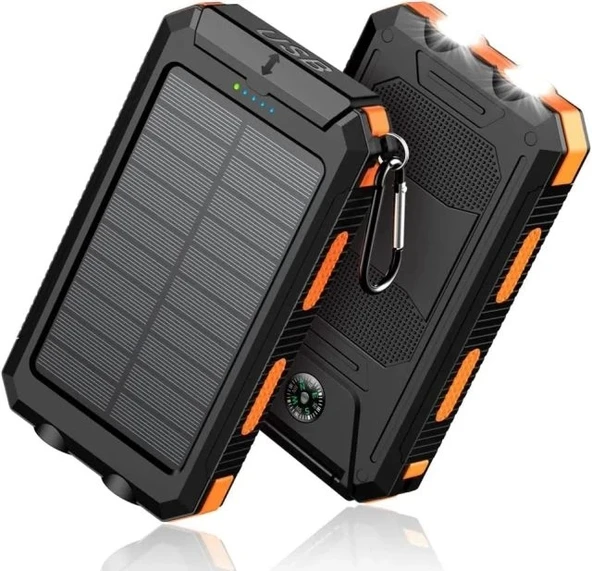 Feeke Solar Güneş Enerjili Powerbank  Orange
