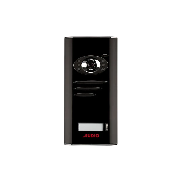 AUDIO BUS PLUS 1 BUTON KAMERALI ZİL PANELİ SİYAH