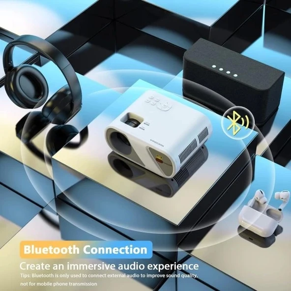 Roconia 5G WiFi Bluetooth Yerel 1080P Projektör - 5