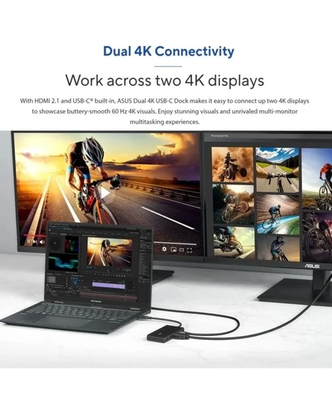 ASUS Dual 4K USB-C 5-in-1 Dock Station DC201 - 2