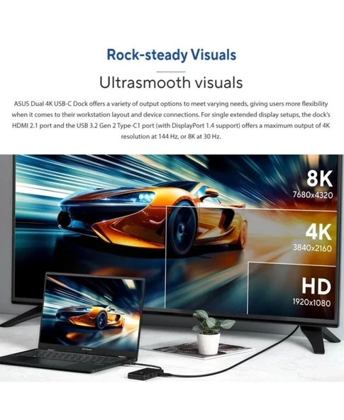 ASUS Dual 4K USB-C 5-in-1 Dock Station DC201 - 3