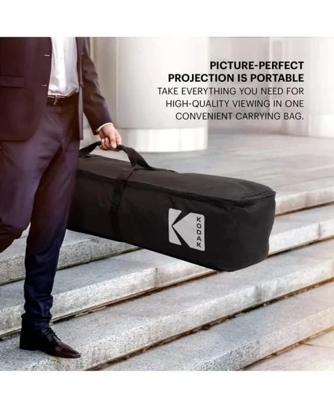 Kodak 150" Çift Taşınabilir Projektör Ekranı Stand ve Taşıma Çantası - 3