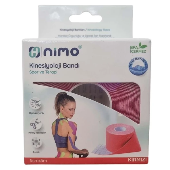 Nimo Kinesiyoloji Bandı 5cmx5m Kırmızı