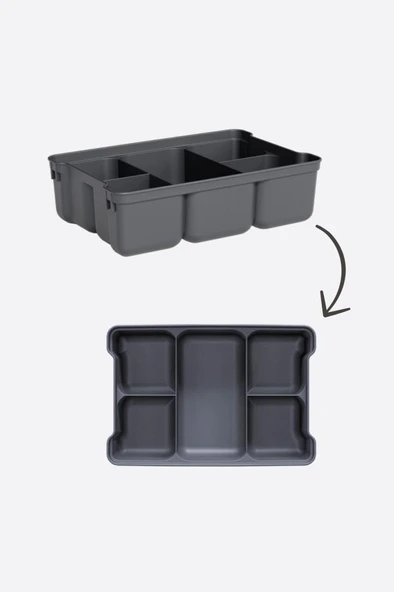 Flora Kilitli Bölmeli Saklama Kutusu, Bujiteri Takı İlaç Dikiş İp Kırtasiye Oyuncak Organizer 3,2 Litre - 3