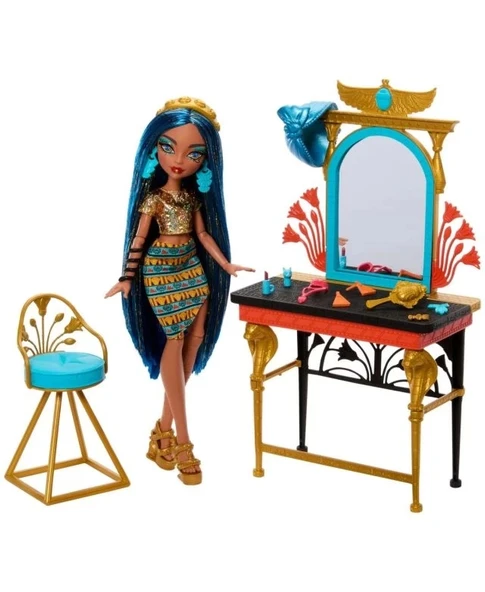 Monster High Cleo De Nile Kişisel Bakım Günü Bebeği ve Oyun Seti Çok Renkll