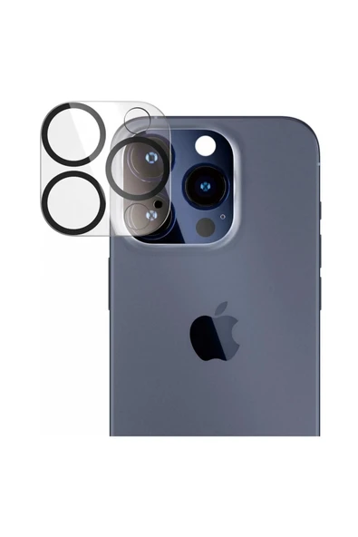 İphone 15 Pro/15 Pro Max Uyumlu Kamera Lens Koruyucu - 2