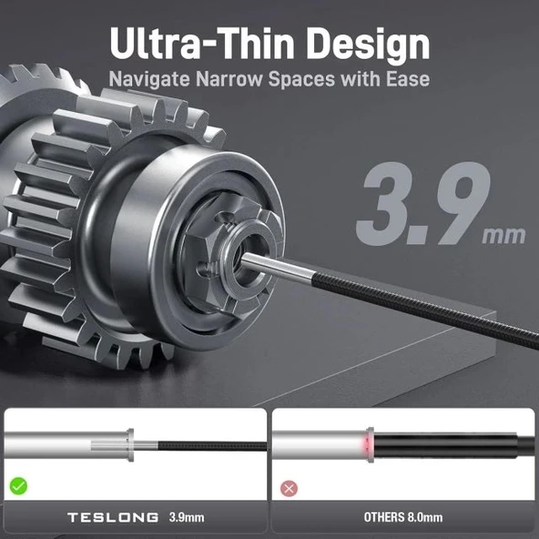 Teslong Ultra İnce Işıklı Endoskop - 1.5 m Kablo - 2