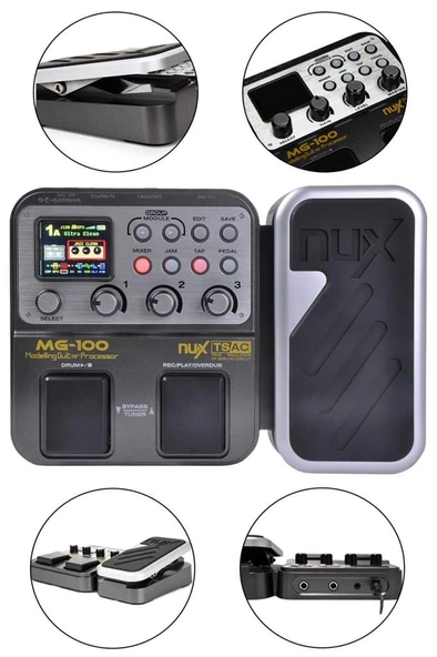 Nux MG-100 Multi-Efekt Gitar Efekt Pedalı Gitar Prosesörü