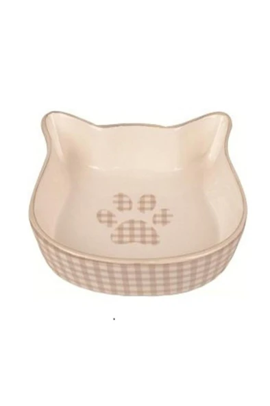 Flamingo Mylo Seramik Kedi Şekilli Mama Kabı 220 ml 12.5 cm