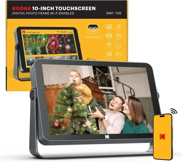 KODAK Kablosuz Dijital Fotoğraf Çerçevesi  Gri