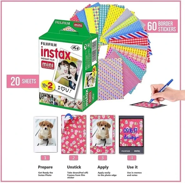 Fujifilm Instax Mini 12 Kamera Paketi - Mavi - 4