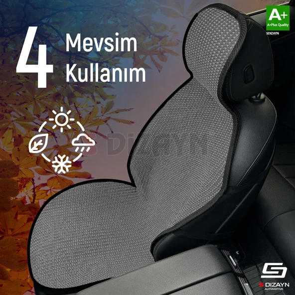 S-Dizayn Oto Koltuk Koruyucu Kılıf Set Füme Universal 2+3 Parça Ön Arka - 2