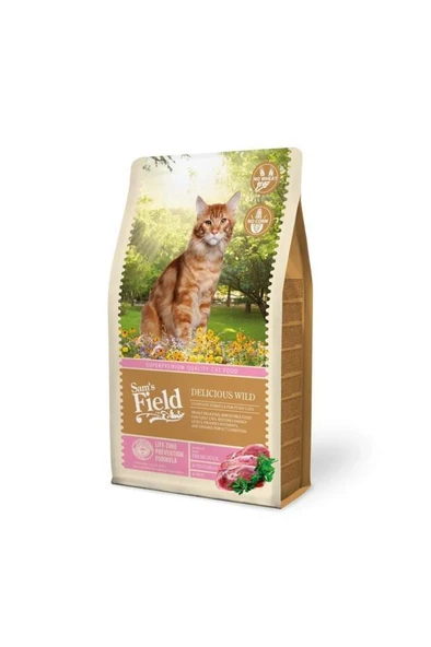 Sam's Field Delicious Wild Ördekli Seçici Kediler Için Tahılsız Kedi Maması 2.5kg