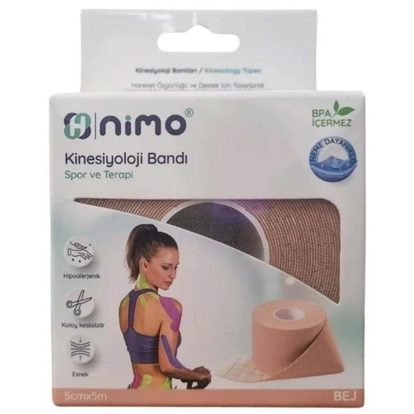 Nimo Kinesiyoloji Bandı 5cmx5m Bej
