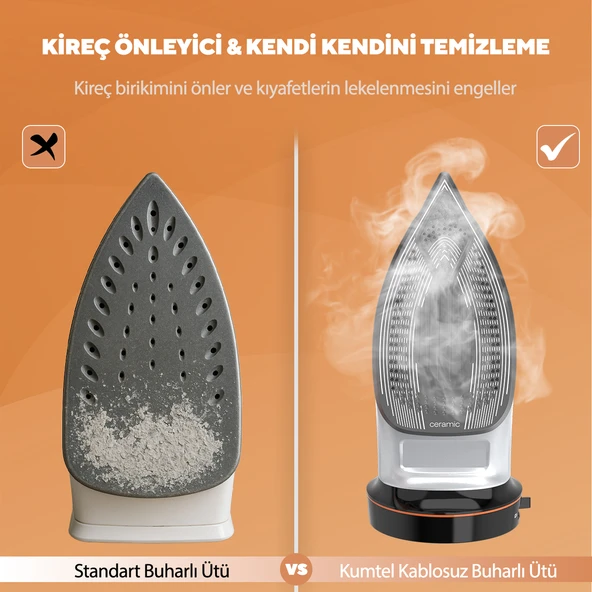 Kumtel Kablosuz Buharlı Ütü HMU-07 - 3