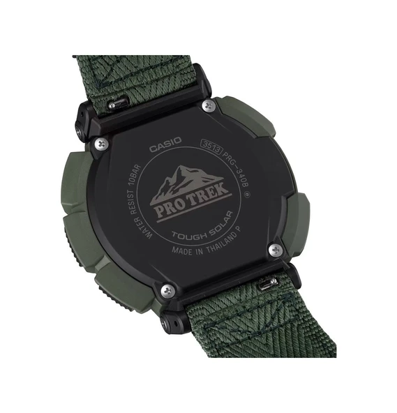 Casio Pro-trek Prg-340b-3dr Erkek Kol Saati Yeşil - Resim 3