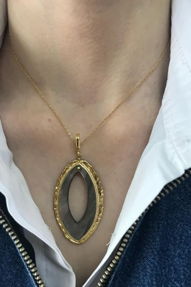 Oval Sedef Kadın Kolye - 2