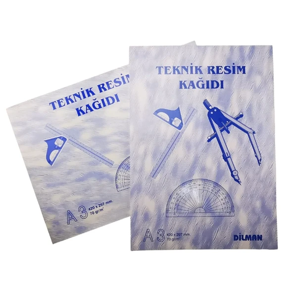 Dilman Teknik Resim Kağıdı A3 Dik 70 Gr. 30 Yaprak