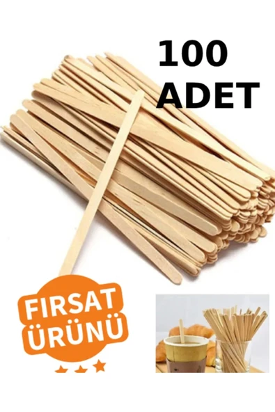 100 ADET Ahşap Karıştırıcı Tahta Çay Kahve Karıştırıcı Karıştırma Çubuğu Tahta Karıştırıcı Kullan At