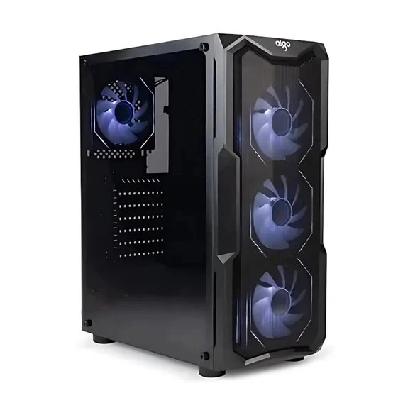 AIGO AQUARIUS Mesh 650W 80+ ARGB L17 ARGB Reverse Fans x3,REAR: L17 ARGB fans x1 Mid Tower Kasa