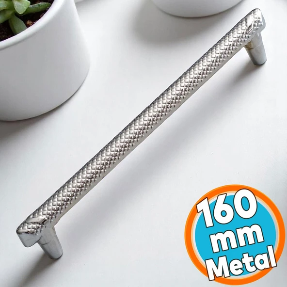 Metal Kulp Mobilya Çekmece Mutfak Dolabı Dolap Kapak Kulpları Kulbu Kulpu 16 cm 160 mm Krom ürün görseli