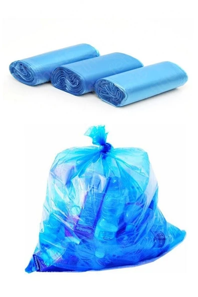 500 ADET Büyük Boy 65x80 Cm Çöp Torbası Poşeti Mavi 500 Adet
