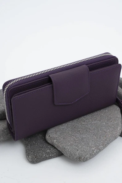 Kadın Deri Cüzdan Mor 213510 - 3