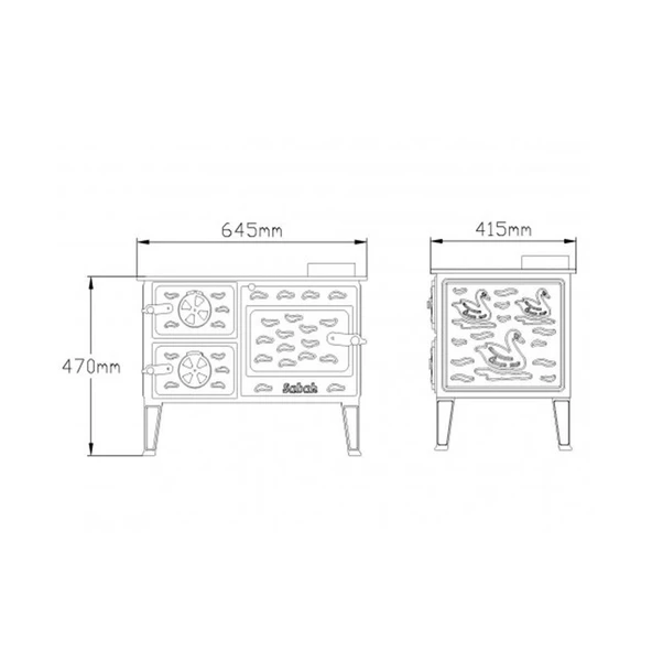 Sabah S32 Mini Tuğlalı Kuzine - 2