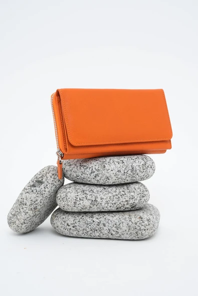 Kadın Deri Cüzdan Turuncu 213511 - 6