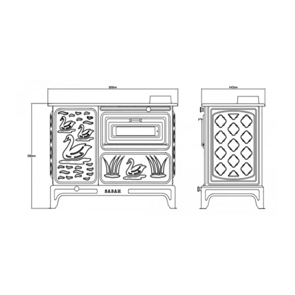 Sabah S03 Majolik Kovalı Alttan Havalı Kuzine - 2