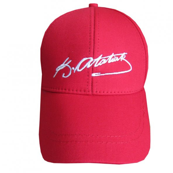 KIRMIZI ATATÜRK ŞAPKA UNISEX ATATÜRK NAKIŞLI KIRMIZI ŞAPKA