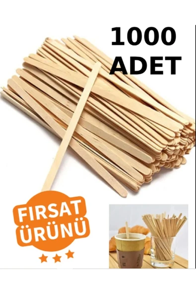1000 Adet Tahta Ahşap Karıştırıcı Çay Kahve Kaşığı Kaşık Karıştırma Çubuğu