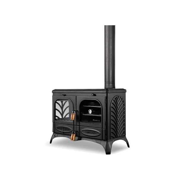 Flame Stove FS-066 Palmiye Lüx Pik Döküm Yan Camlı Yatay Kuzine - 1