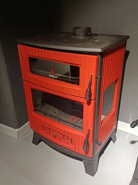 REKOR Marla Döküm Kuzineli Şömine Soba - Resim 2