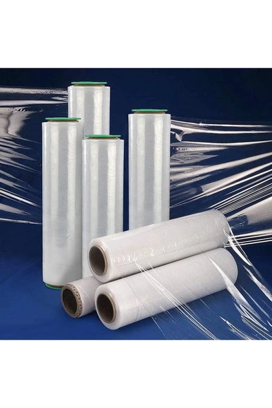 6 ADET 1.Kaite Palet Streç Film Palet Streci 17 Mikron 50 Cm*250 Metre 1500 gr Şeffaf - 3