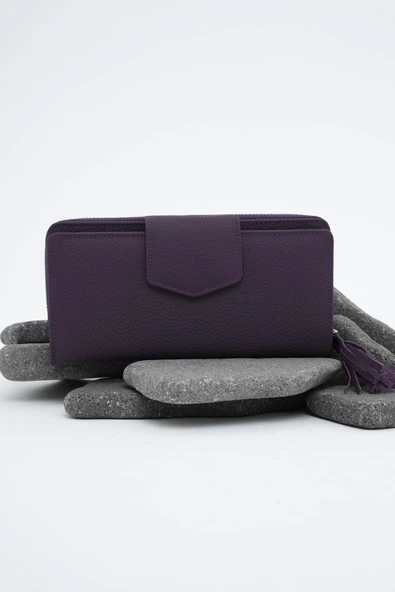 Kadın Deri Cüzdan Mor 213510