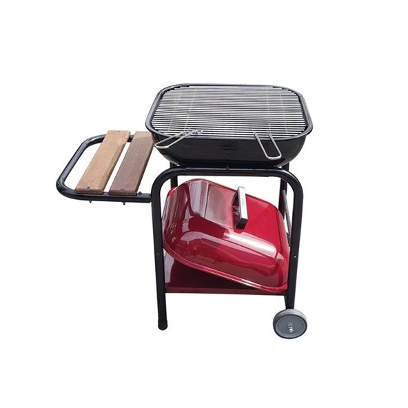 Rekor Ayaklı Tekerlekli Kapaklı Bahçe Barbekü Mangal - Resim 2