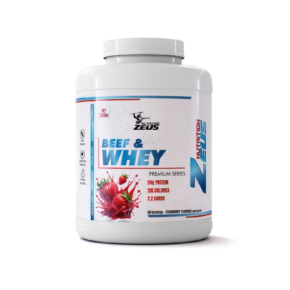 Zeus Nutrition Beef And Whey Protein 2176 Gr-Çilek-Aroma ürün görseli 1