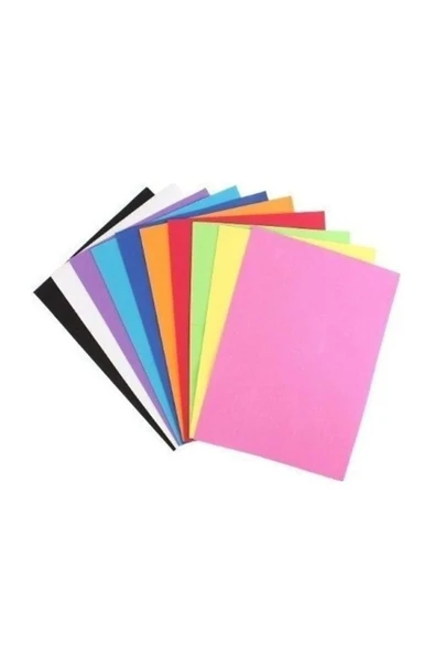 Renkli Fotokopi Kağıdı 10lu Karışık Renkli A4 Kağıdı 80 Gram 10 Yaprak 1.Kalite Kağıt Hobi Tasarım - Resim 2